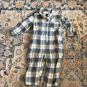 Baby Gap Lined Plaid Baby Onesie